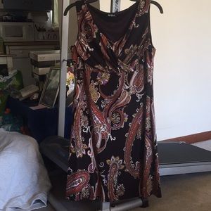 Last call! MSK Brown Paisley Sleeveless Dress